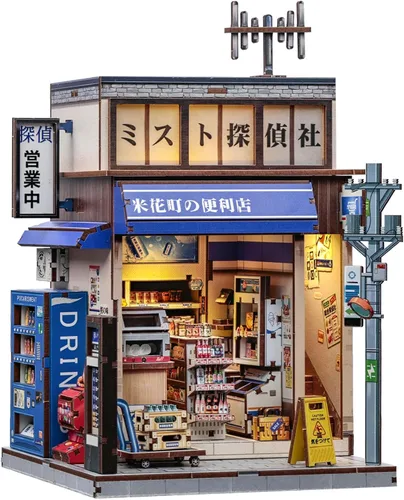 Vista 10 de Kit de Rincón de Libros, Kits de Casa en Miniatura DIY para Adultos y Adolescentes, Casa de Muñecas Pequeña Booknook Casa de Jardín Estantería