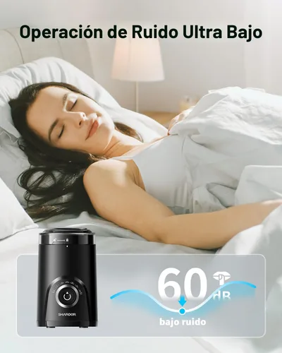 Vista 7 de SHARDOR Molinillo de café eléctrico, 2.47 oz de gran capacidad, molinillo de especias con perilla de sincronización visual para moler preciso, Negro