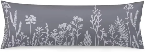 Vista 17 de Funda de almohada corporal a rayas blancas y negras, fundas de almohada a rayas blancas y negras, funda de almohada larga moderna con cremallera