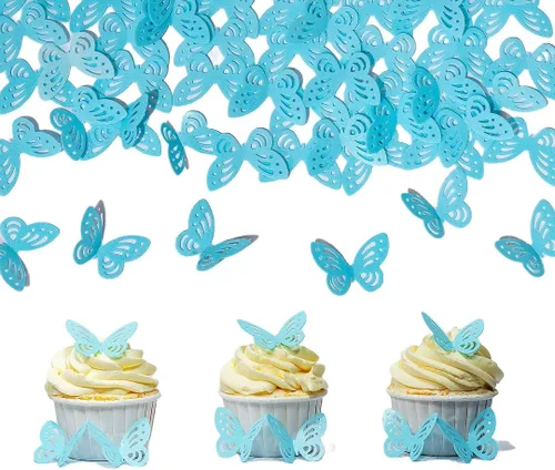 Vista 8 de Flores comestibles, hojas comestibles y mariposas comestibles blancas, papel de oblea, decoración de cupcakes para decorar papel de arroz