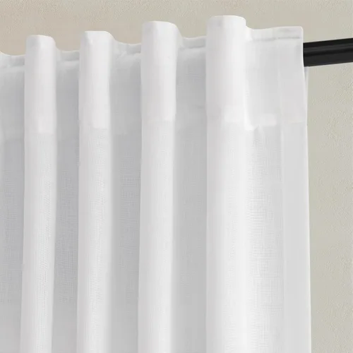 Vista 30 de Hokibero Cortinas de lino natural de 96 pulgadas de largo para sala