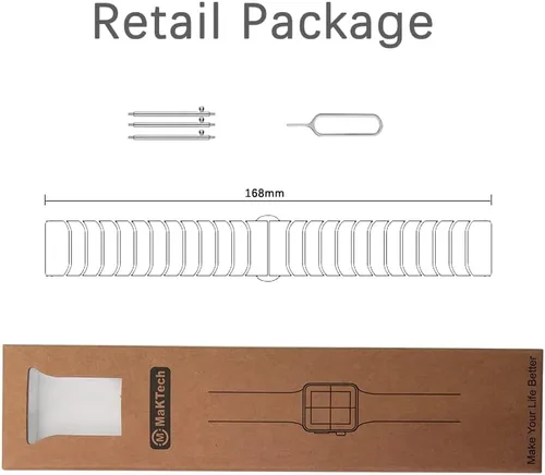 Vista 4 de Banda de pulsera de eslabones de cerámica de 0.787 in para Samsung Galaxy Watch 7 FE 6 5 4,40/42/43/44/45/46/1.850 in, Huawei GT 3 1.654 in (negro)
