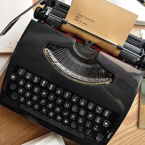 Vista 3 de Máquina de escribir nostalgia clásica vintage: máquina de escribir manual portátil para escritura atemporal, regalo literario retro perfecto