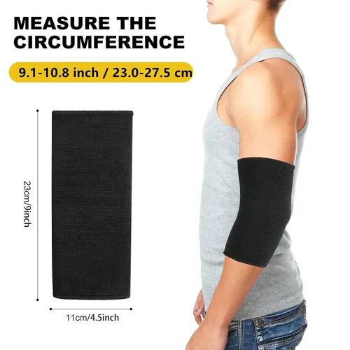 Vista 7 de Coderas de compresión, coderas para hombres y mujeres, soporte para codo de golfista de tenis, mangas de soporte de brazo para protección deportiva