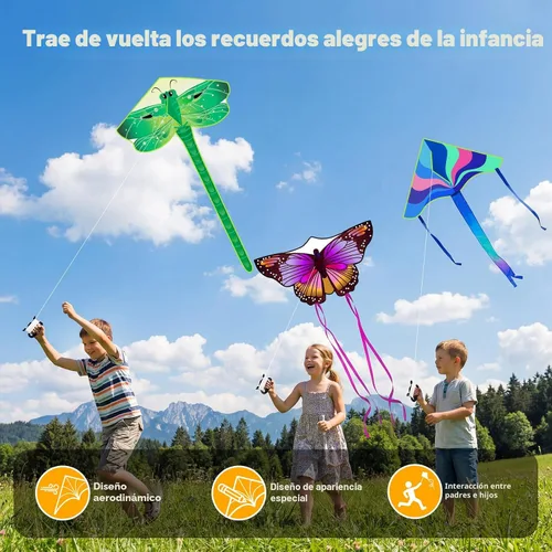 Vista 7 de 3 Pack Large Kites, Easy to Fly Beach Kites