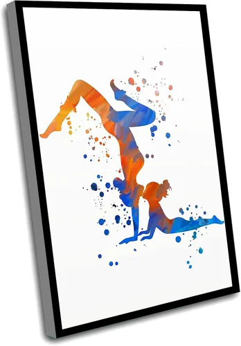 Vista 13 de Pósters inspiradores deportivos, decoración de habitación de niños para dormitorio, arte de pared de yoga para niña negra, decoración de yoga