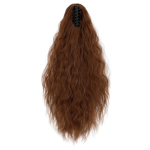 Vista 2 de Extensión de cola de caballo de garra de 18 pulgadas, extensiones de cabello lacio con clip, cola de caballo larga para mujer, extensiones de cola
