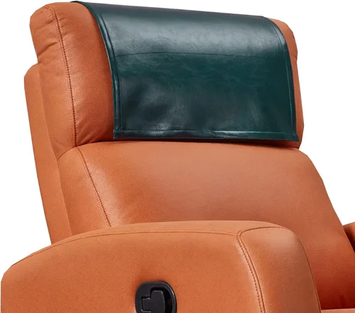 Vista 14 de Protector antideslizante para reposacabezas reclinable, lavable de piel sintética, fundas para reposacabezas para silla reclinable, fundas Beige