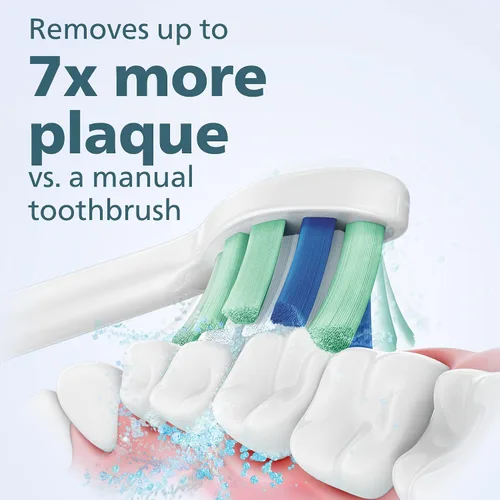 Vista 5 de Philips Sonicare Irrigador dental inalámbrico 3000 - Cepillo de dientes eléctrico 4100, cepillo de dientes eléctrico recargable con sensor