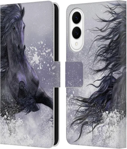 Vista 114 de Head Case Designs Officially Licensed Laurie Prindle A Morgan Christmas Western Stallion Leather Wallet Case Compatible with Samsung Galaxy A07 4G