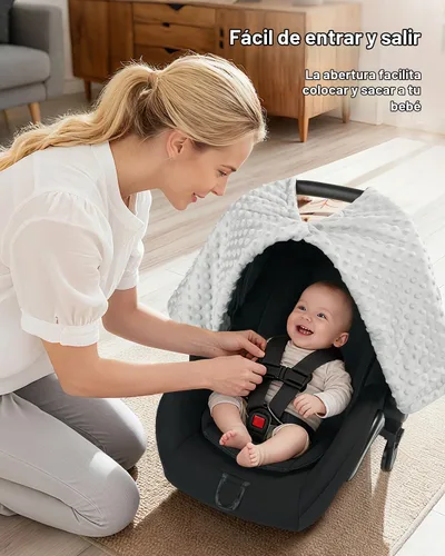 Vista 7 de Funda de asiento de coche para bebé, fundas de asiento de coche infantil Beige