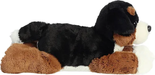 Vista 3 de Aurora® Adorable Flopsie™ Bernie Mountain Dog™ - Animal de peluche, facilidad para jugar, compañeros intemporales, color blanco, 12 pulgadas