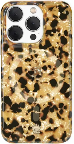 Vista 147 de VELVET CAVIAR Funda compatible con MagSafe para iPhone 15, probada en caídas de 10 pies, estampado de leopardo y amatista morada