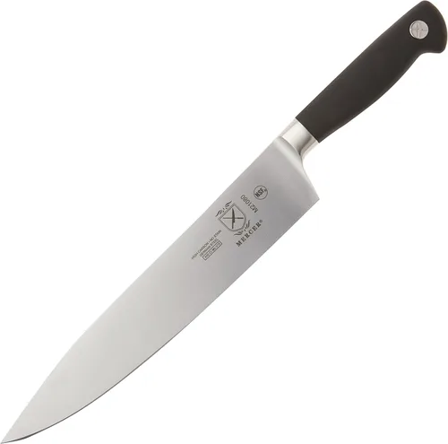 Vista 23 de Cuchillo para carne forjado Mercer Culinary Genesis de 10 pulgadas, Cuchillo rígido, forjado para deshuesar, 15,24 cm, 6", Acero/negro