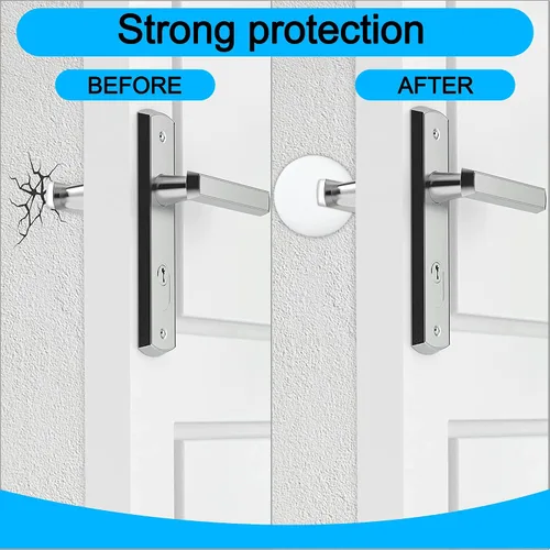 Vista 5 de 24 protectores de pared para tope de puerta de 1.57 pulgadas, protector de pared para pomos de puerta, autoadhesivo, protectores de pared de goma