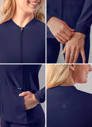 Vista 4 de Adar Addition Scrubs - Chaqueta para mujer con cremallera