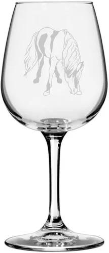 Vista 56 de Abaco Barb Body Horse - Copa de vino grabada multiusos (12.75 onzas) Unique Gifts for Horse Lovers, Personalized Wine Glasses, All-Purpose