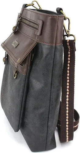 Vista 5 de CHALA GEMINI Bolso bandolera de lona para regalo, color negro