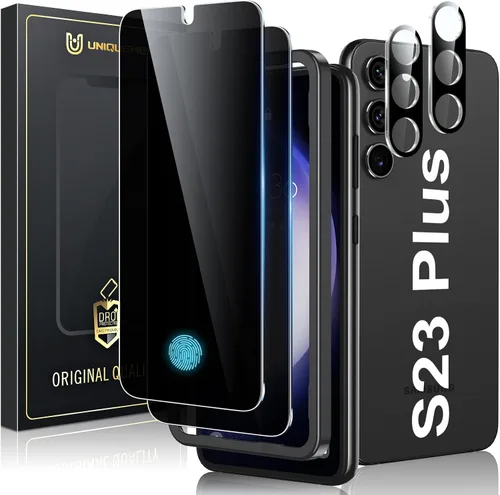 Vista 16 de UniqueMe Paquete de 2+2 protectores de pantalla de privacidad para Samsung Negro
