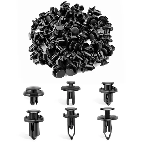 Vista 15 de GOOACC 100 clips de guardabarros para el cuerpo, remaches para el motor, debajo de la cubierta, clips de protección contra salpicaduras para Honda