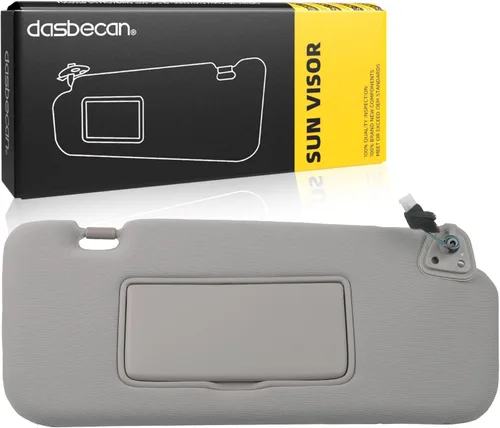 Vista 7 de Dasbecan Visera solar del lado izquierdo del conductor con luz compatible con Nissan Murano 2009 2010 2011 2012 2013 2014 gris 96401-1AA1B