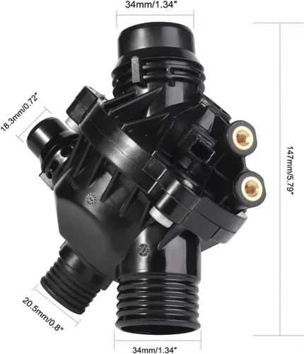 Vista 7 de Bomba de agua de motor eléctrico 11517586925 Kit de termostato para BMW Z4 X3 X5 323i 325i 328i 330xi 128i 528i 525i 530xi xDrive W/Bolt Reemplazar