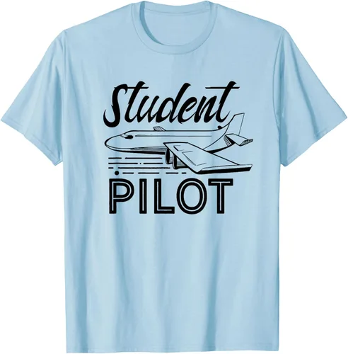 Vista 16 de Camiseta de aviación Aviador Aviador Student Pilot, Blanco
