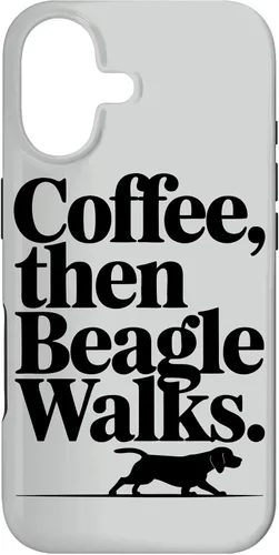 Vista 32 de Funny Beagle Walks Dad Beagle Mom Parent Beagle Coffee Case for iPhone XR