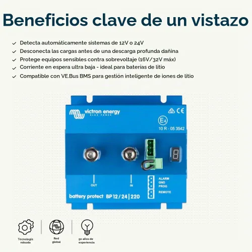 Vista 3 de Victron Energy BatteryProtect 12/24-Volt 220 amp