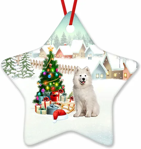 Vista 87 de Prezzy Airedale Terrier - Adorno para decoración de árbol de Navidad, regalos lindos para amantes de los perros, para familiares y amigos, nuevo