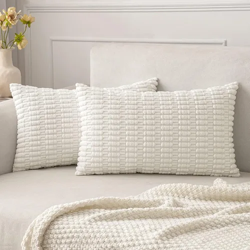 Vista 62 de MIULEE - Paquete de 2 fundas de cojín decorativas de corduroy, modernas y boho, suaves, con rayas, decoración del hogar, sofá, sala de estar, sillón