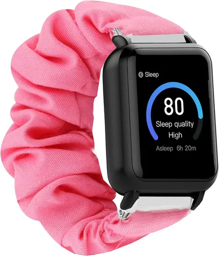 Vista 6 de Lamshaw Compatible con 3Plus Vibe Plus Band, banda elástica de tela elástica para mujer, lindas correas de repuesto compatibles con 3Plus Vibe
