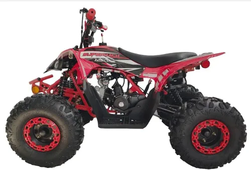 Vista 2 de HHH 125 cc ATV con transmisión totalmente automática para jóvenes, cuadriciclo deportivo de gasolina de cuatro ruedas con reversa y neumáticos Blanco