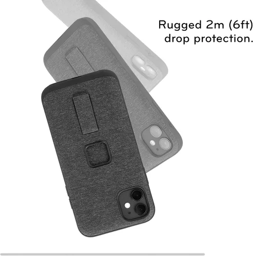Vista 3 de Peak Design Funda para Teléfono Móvil Everyday para iPhone 14, Carbón, Perfil Delgado, Protección contra Caídas de 6 pies, Carcasa de Tela