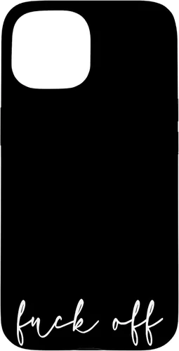 Vista 6 de Fuck Off - Carcasa para iPhone 17, diseño bohemio, con marco dorado, elegante y cursivo