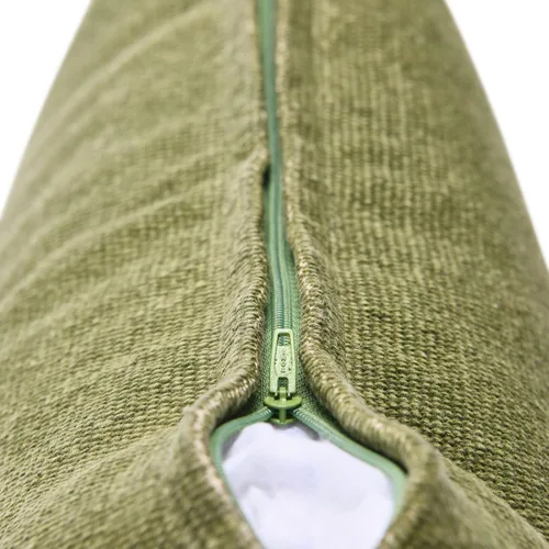 Vista 5 de Creative Co-Op Funda de almohada lumbar de lona tejida, 12 x 20 pulgadas, color verde salvia