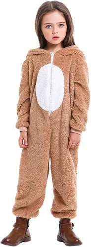 Vista 5 de Soyoekbt Disfraz de reno para niños y niñas, pijama de animal para Navidad
