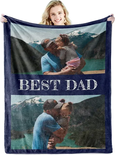 Vista 15 de Youltar Regalos personalizados para el día de la madre para mamá, manta de fotos personalizada de hija e hijo, 6 collages de fotos de 30 x 40