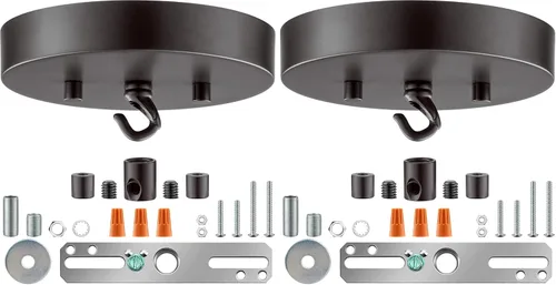 Vista 9 de Qc Kit de toldo de luz de techo, 6 pulgadas, placa de cubierta de lámpara para tapa de araña o luz colgante, placa de cubierta de luz de techo