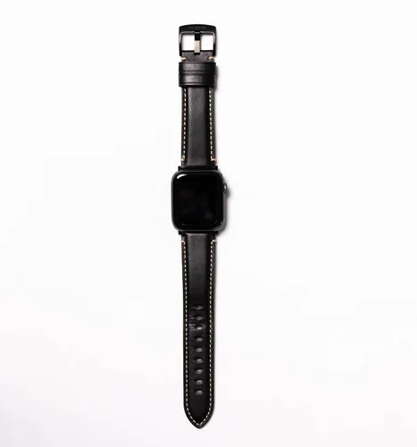 Vista 14 de Bullstrap Correa de reloj de cuero italiano de grano completo para hombre compatible con Apple Watch Series 1-8