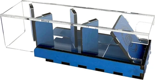 Vista 4 de C4Labs Torre de dados alta de 10 ″ y bandeja básica - Serie Chroma - Azul