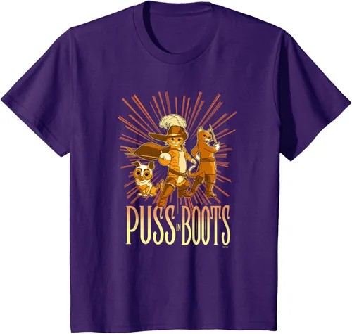 Vista 65 de DreamWorks Puss in Boots: The Last Wish Cat Trio Poster - Camiseta pequeña Negro