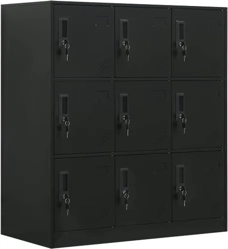 Vista 9 de Armario de almacenamiento de metal para oficina, hogar, gimnasio, escuela, gabinete de acero para almacenamiento de archivos, juguetes, zapatos