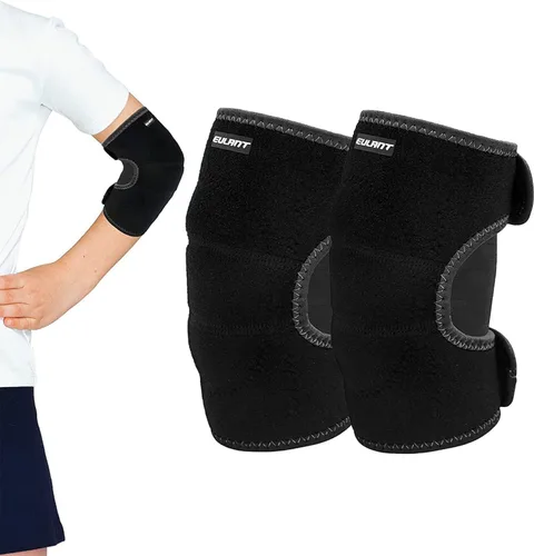 Vista 8 de EULANT Codera para niños, ajustable y transpirable, protector deportivo de neopreno, codera, codera, codera, vendaje para fútbol, ciclismo, golf