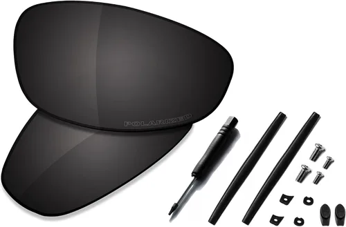 Vista 23 de SAUCER Lentes de repuesto prémium y kits de goma para Oakley Juliet Protección UV400, arañazos, ajuste preciso polarizado oro de 24 quilates