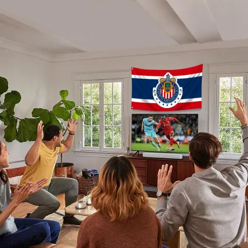 Vista 8 de YukaBa Bandera de 3 capas de doble cara para fanáticos de Chivas, bandera de Guadalajara de 3 x 5 pies, bandera de fútbol de México/Futbol
