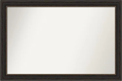 Vista 226 de Amanti Art Espejo de pared personalizado no biselado (25 x 25 pulgadas), marco de bronce acentuado, varios tamaños personalizados, espejo de baño