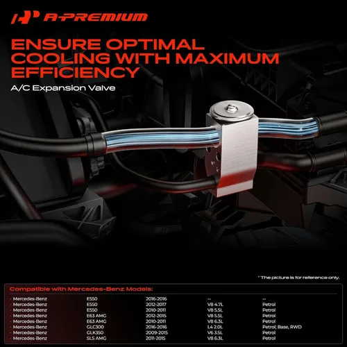 Vista 3 de A-Premium Válvula de expansión de A/C compatible con Mercedes-Benz Clase C C230 C250 C280 C300 C350, Clase E E250 E350 E400 E500 E550, GLK350 GLC300