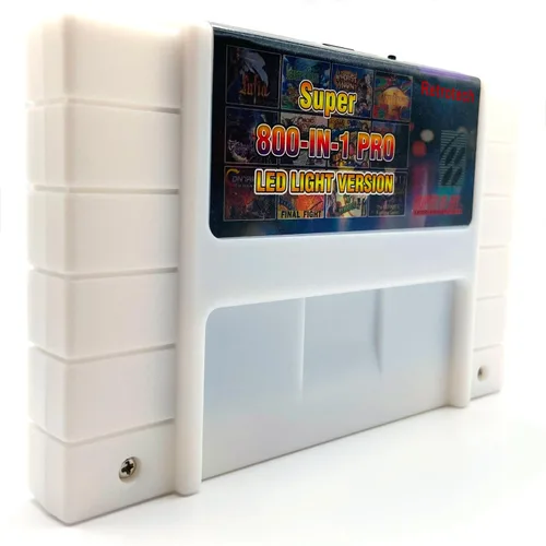 Vista 6 de Super 800 In 1 Game Cartridge LED Version For Super Nintendo Game Console - White