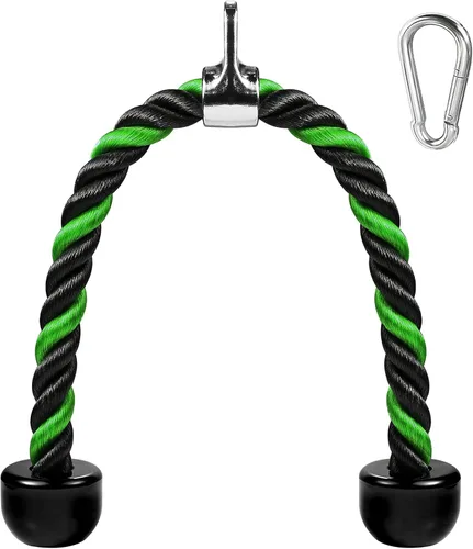 Vista 12 de Cable de tracción de cuerda de tríceps de lujo, 27 y 36 pulgadas de longitud, fácil de agarrar y antideslizante, accesorio de cable para ejercicio